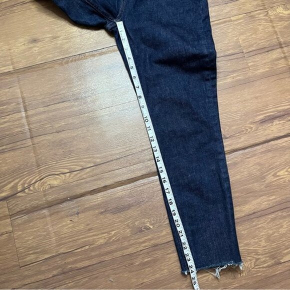 Everlane Mid Rise Skinny Ankle Denim Jeans in Dark Indigo Wash Women Size 27 - Picture 6 of 10